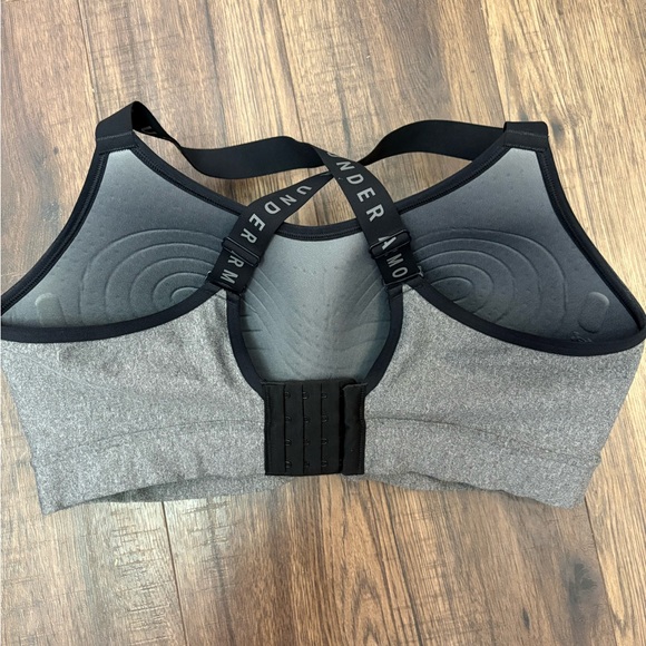 Gray Sports Bra with Black Straps - Picture 2 of 3